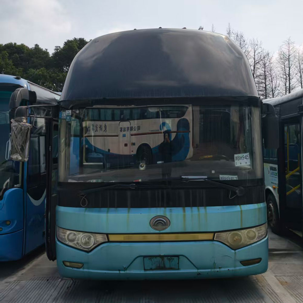 Bus bleu utilisé par diesel de sièges de Yutong 53